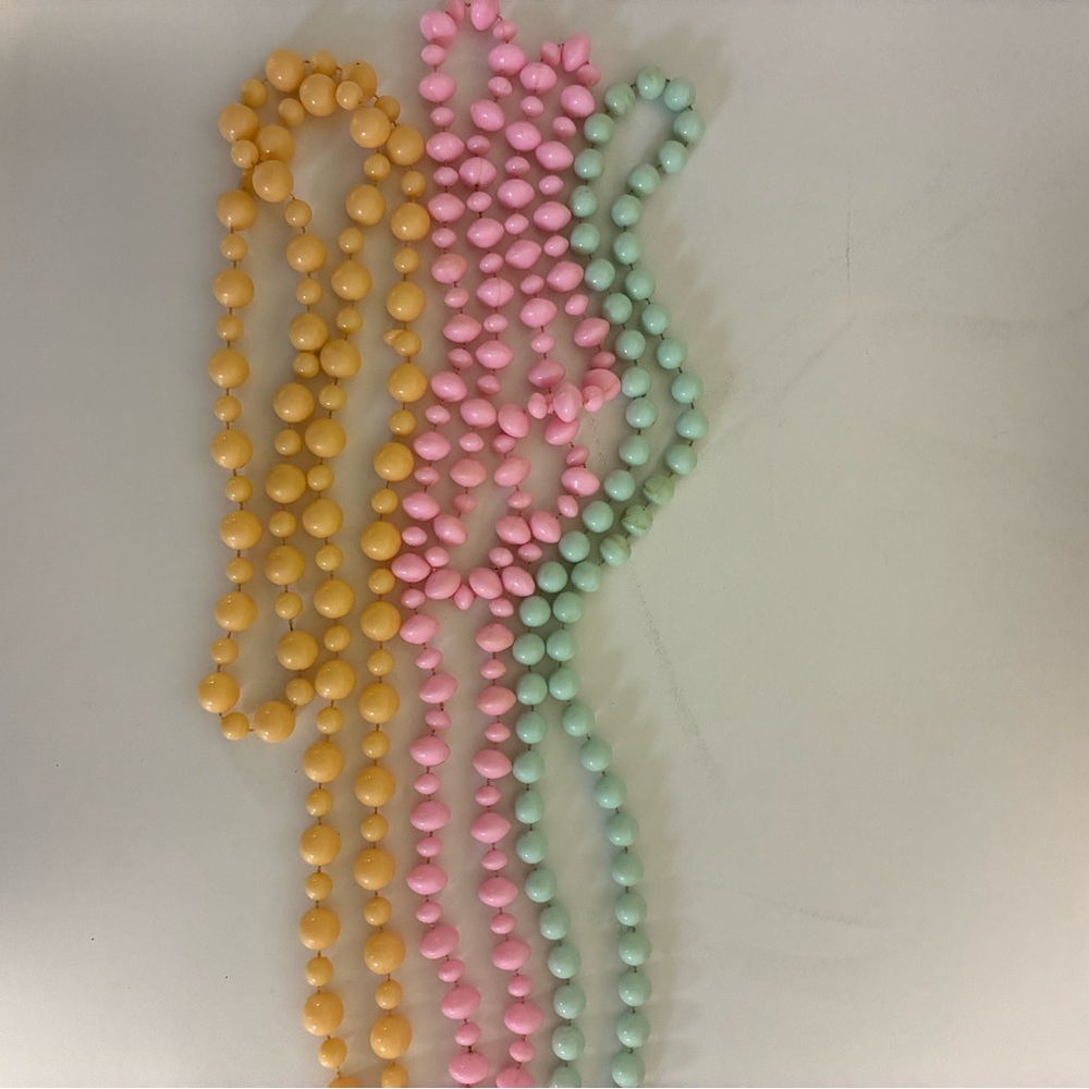 Beaded Vintage 3 Colorful Necklaces